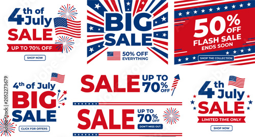 Foto USA Independence Day big sale set