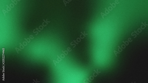 Cool green light leak on grainy dark background with soft gradient transitions for minimalist graphic design and moody cinematic visual presentations.