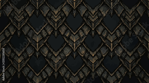 фотографія Black and green snake skin.