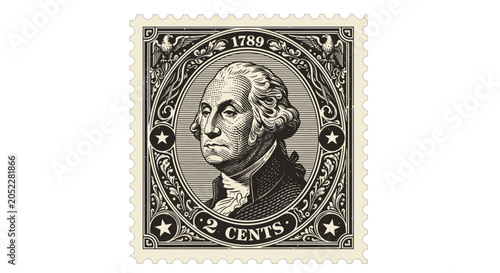 Foto Thomas Jefferson US postage stamp portrait.
