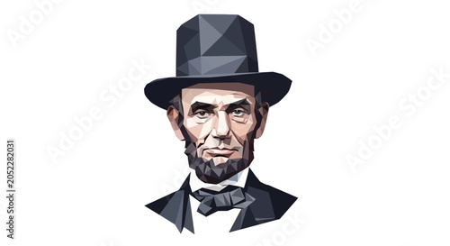 Quadro su tela Portrait of Abraham Lincoln American President.