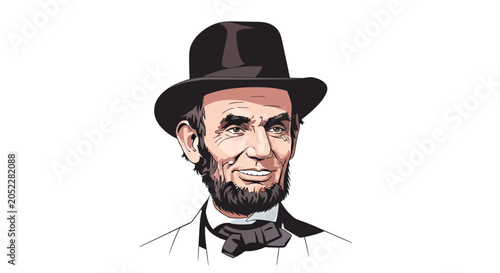Canvastavla Illustration of Abraham Lincoln portrait.