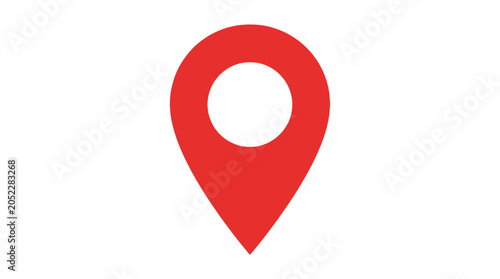 Obraz na plátně Red map pin location icon isolated on white background