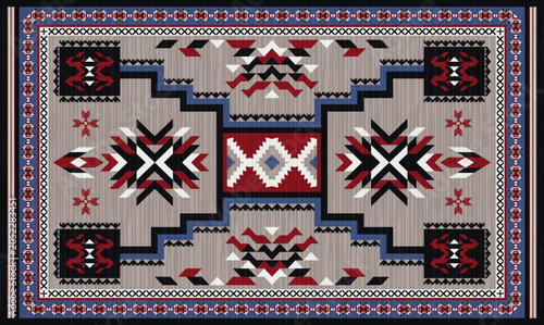 Photos Navajo storm pattern rug style vector