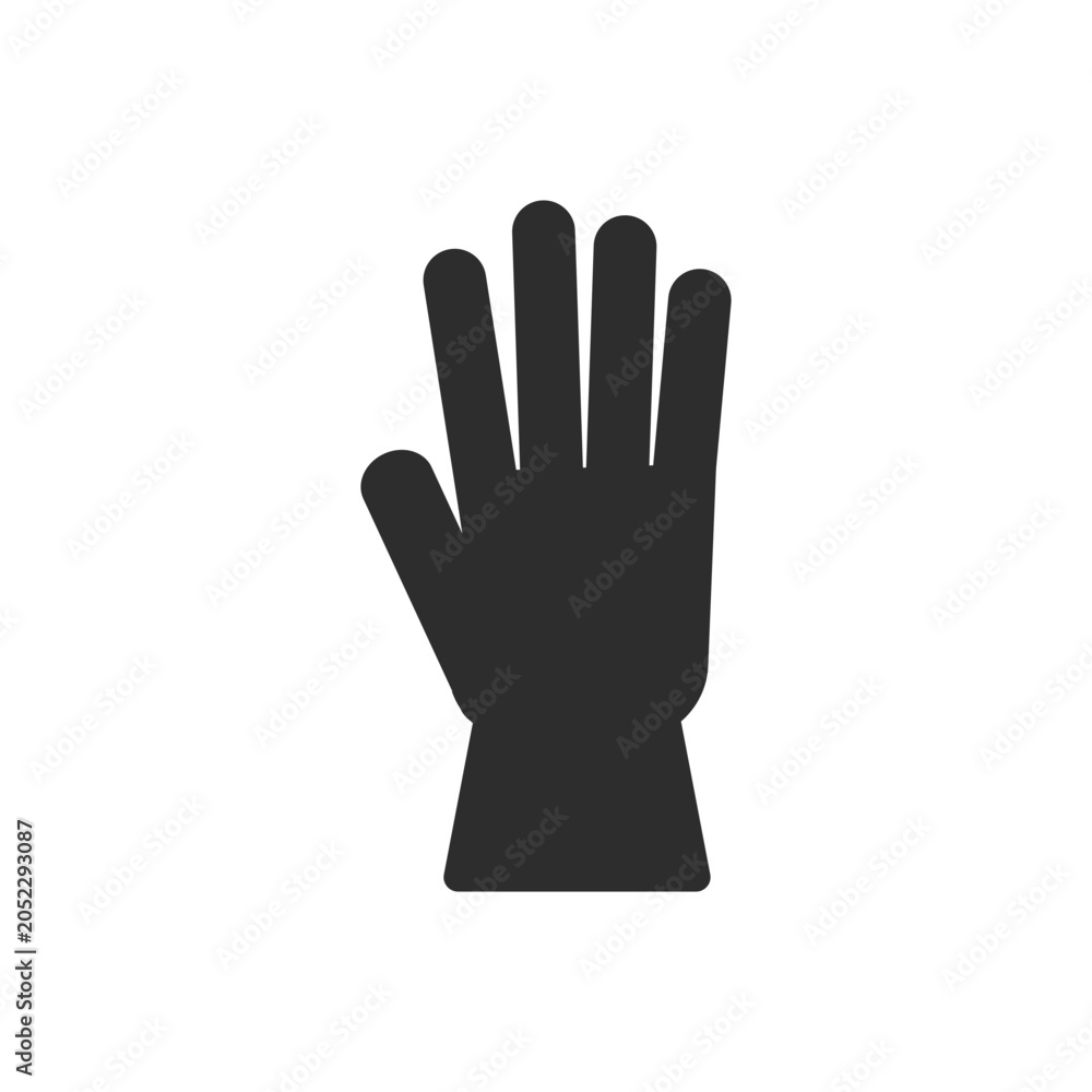 Obraz premium Glove icon. Monochrome black and white symbol