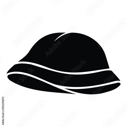 Bilde på lerret Bucket hat vector illustration isolated on white background casual summer headwear accessory
