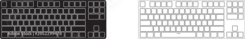 Keyboard icon. Computer keyboard tool sign. Technology tool keyboard. Stock vector