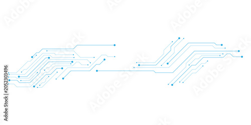 Tableau sur toile Vector abstract background blue technology circuit design, Abstract background electronic print circuit dot