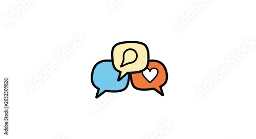 Chat Bubbles Communication Speech Symbols.