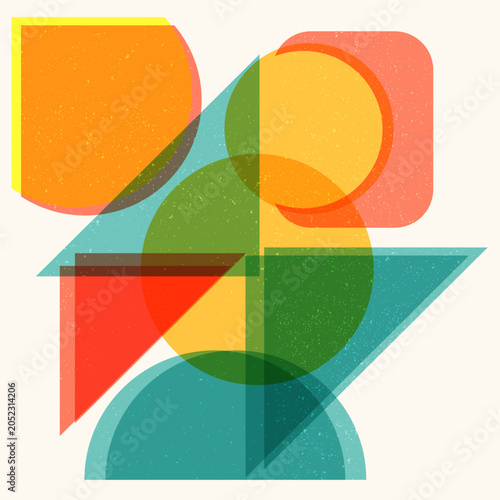 Abstract background with a Risograph style design 