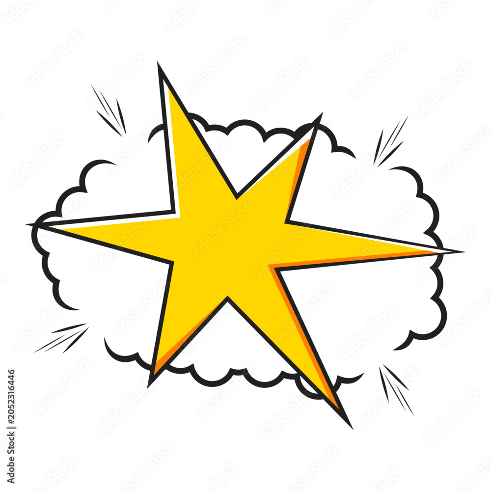 Fototapeta premium Comic Sharp Starburst Icon
