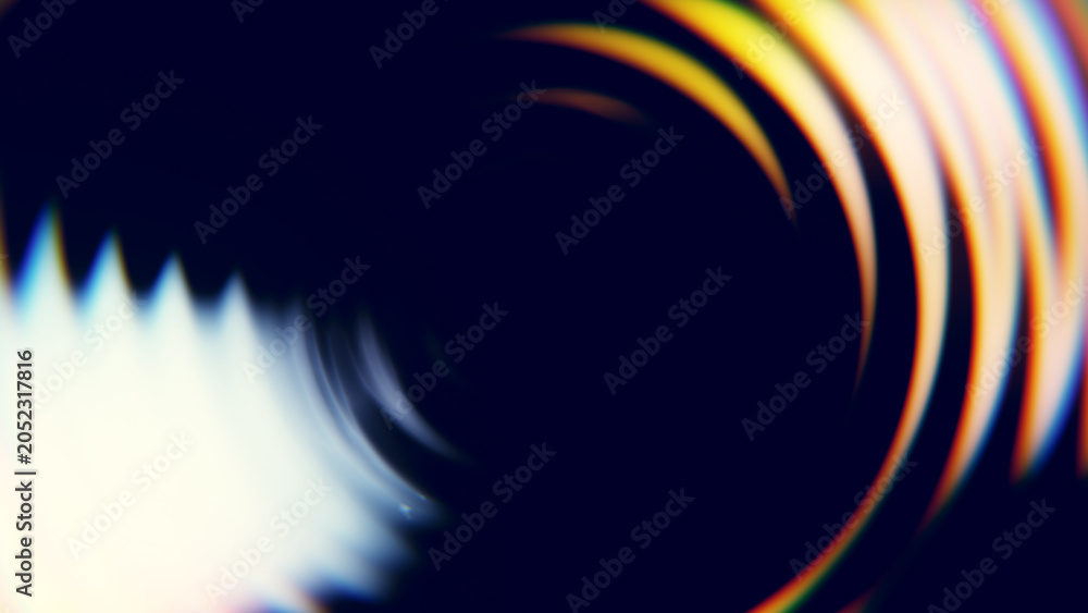 Fototapeta premium Soft optical ripple tunnel with luminous abstract background.