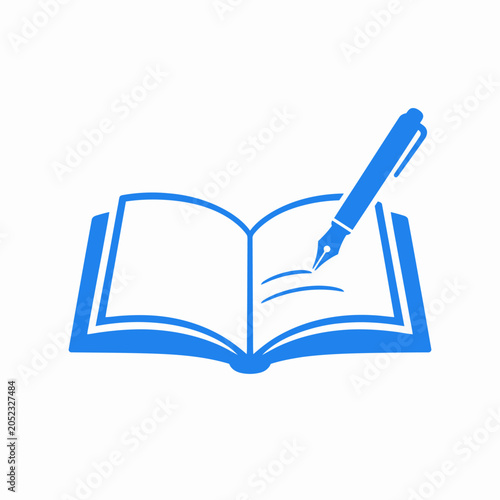 Open Book Icon for Education, Reading and Knowledge Concepts