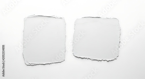 Two transparent glass or plastic rectangular objects side by side