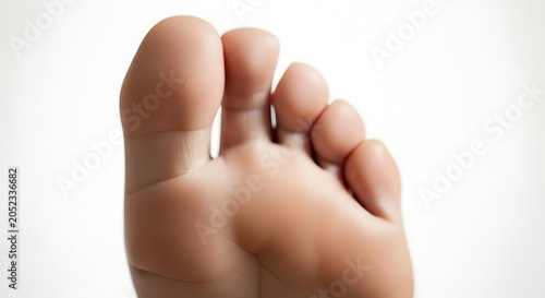 Close up of a human foot with focus on the toes