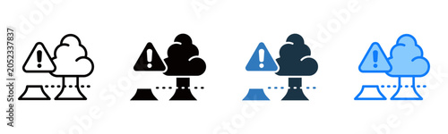 Fotografie Deforestation icon multiple style vector illustration