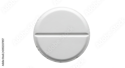 A white oval shaped pill with a bisecting line