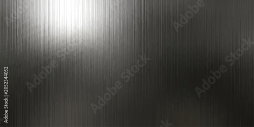 Vászonkép Brushed metal texture with a vertical grain and a bright, reflective highlight, suggesting a modern and industrial aesthetic