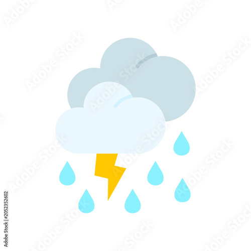 Extreme Weather flat color icon