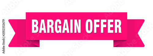 Slika na platnu bargain offer ribbon isolated on transparent background