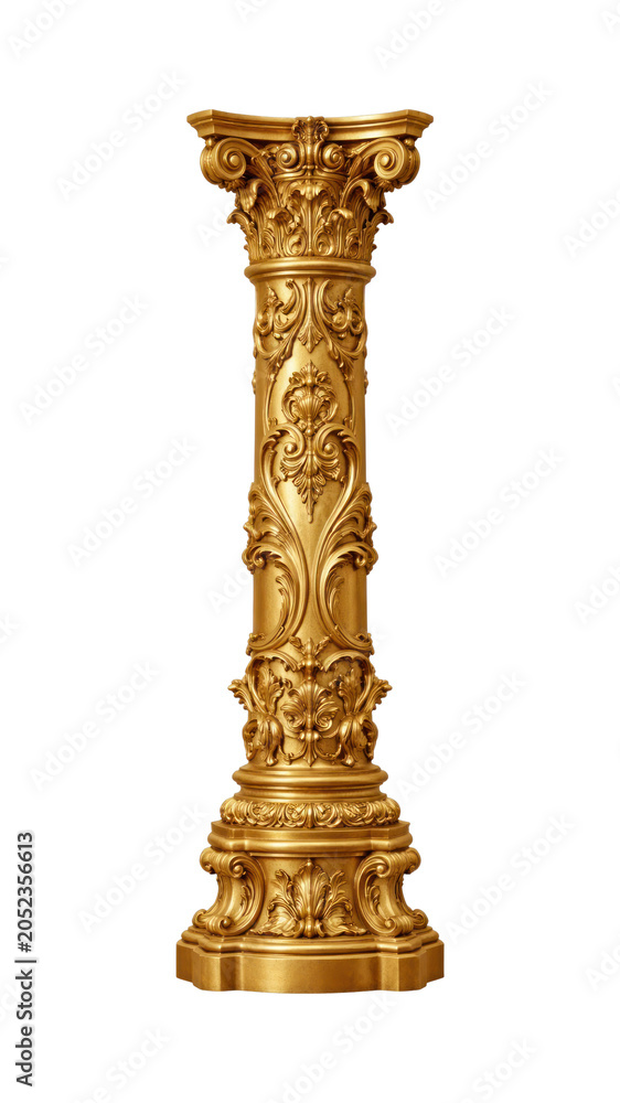 Naklejka premium PNG Ornate golden decorative column