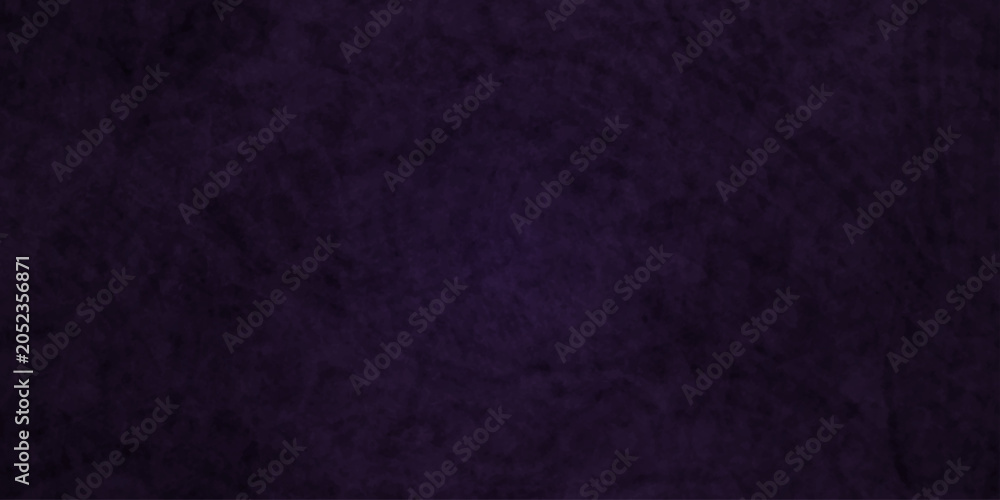 Fototapeta premium Dark charcoal grunge wall texture background. Dark purple rough grunge surface purple smoke edge. Black texture chalk board and black board.