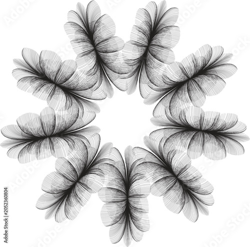 Schilderij op canvas Abstract fractal pattern with symmetrical design and intricate details abstract