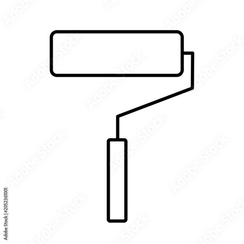 粘着クリーナー（コロコロ）のアイコンイラスト（線画）002