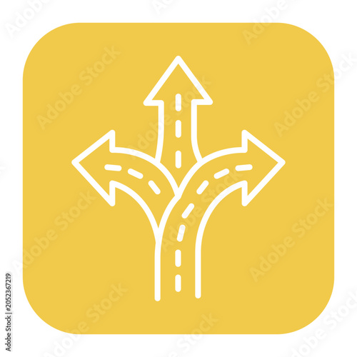 Tablou pe pânză Different Routes Icon