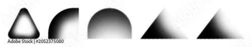 Fotografía Gradient geometric shapes collection elements isolated on white