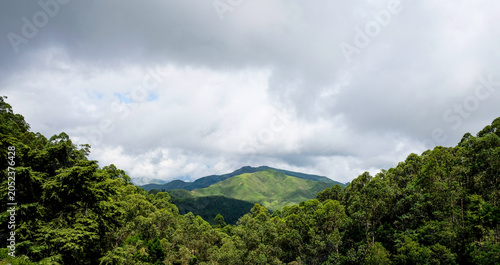 Beautiful scenery in Hatu Builico village towards the Mount Ramelau hiking trail