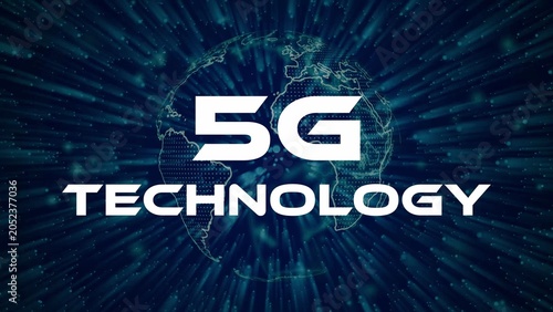 5G Technology Global Network Connection Concept image animation animated motion graphics
