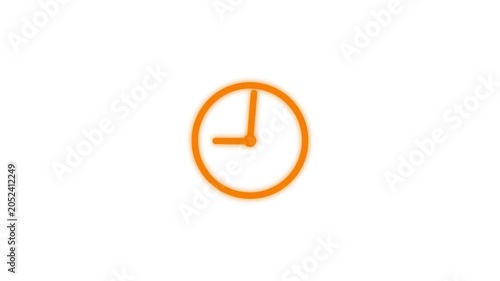 clean and modern clock icon animation representing time, countdown, deadline, schedule, and time management. Designed in a minimalist style with smooth motion, ideal for apps, websites