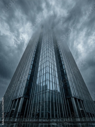 Skyscraper in Foggy Weather