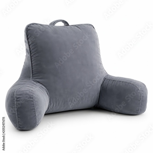 Molded Reading Pillow With Arm Rests And Isolated On White Background Studio Product Photo