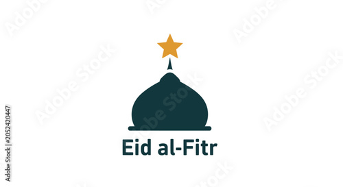 Eid al-Fitr celebration greeting card.