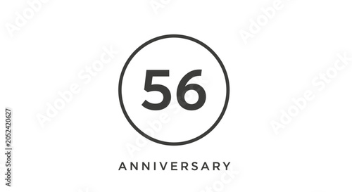 56th anniversary celebration logo design.