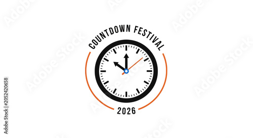 Countdown Festival 2026 logo with clock.
