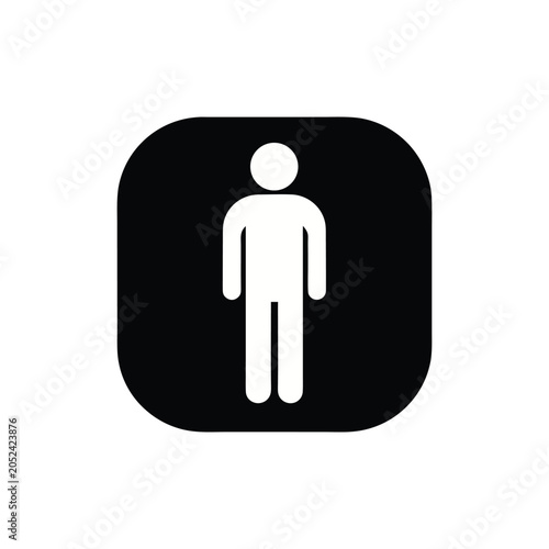 Male Restroom Icon Man Symbol Sign
