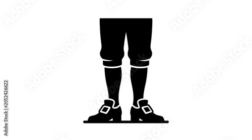 Leprechaun Legs Silhouette with Buckled Shoes for St. Patricks Day.
