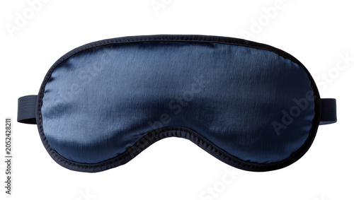 Canvastavla Dark blue satin sleep mask with elastic strap
