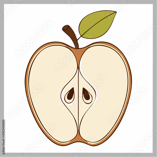 Half Apple Illustration