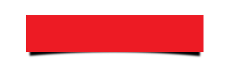 ratio 5;1.  red with shadow of rectangle isolated on transparent background