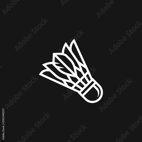 Foto Minimalist Shuttlecock Icon Vector Illustration