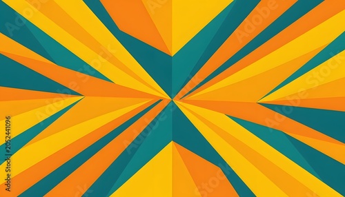 Vibrant abstract sunburst design pattern background.