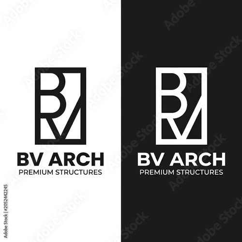 BV ARCH Premium Structures Logo Design.