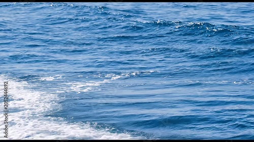 Ocean waves on a sunny day.