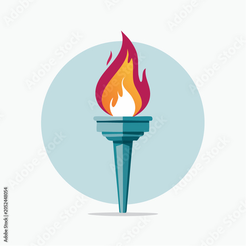 Olympic Torch with Flame