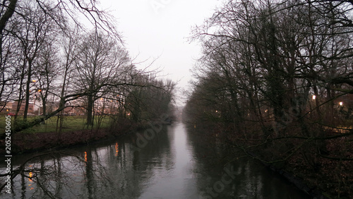 Bruges, Belgium. Brugge-Zeebrugge Canal, waterway built between 1896 and 1907 to connect Brugge (Bruges) in Belgium with the North Sea.
