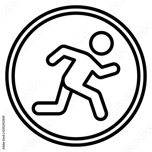 Vászonkép Running in Circles Icon